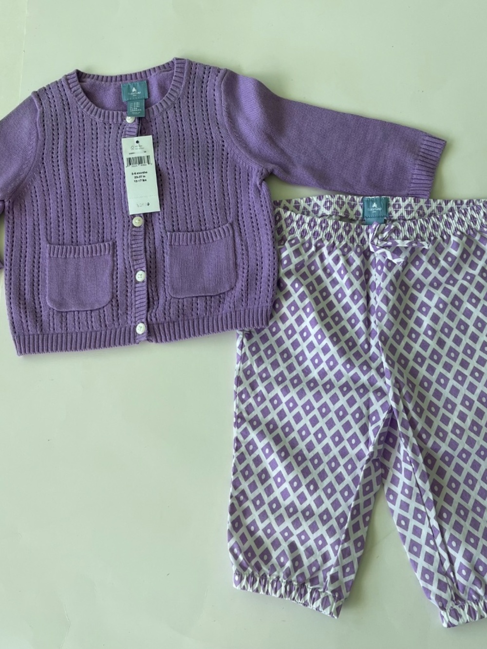 Baby gap girls sweater cardigan and pants Set 3-6 months NEW - Picture 6 of 15